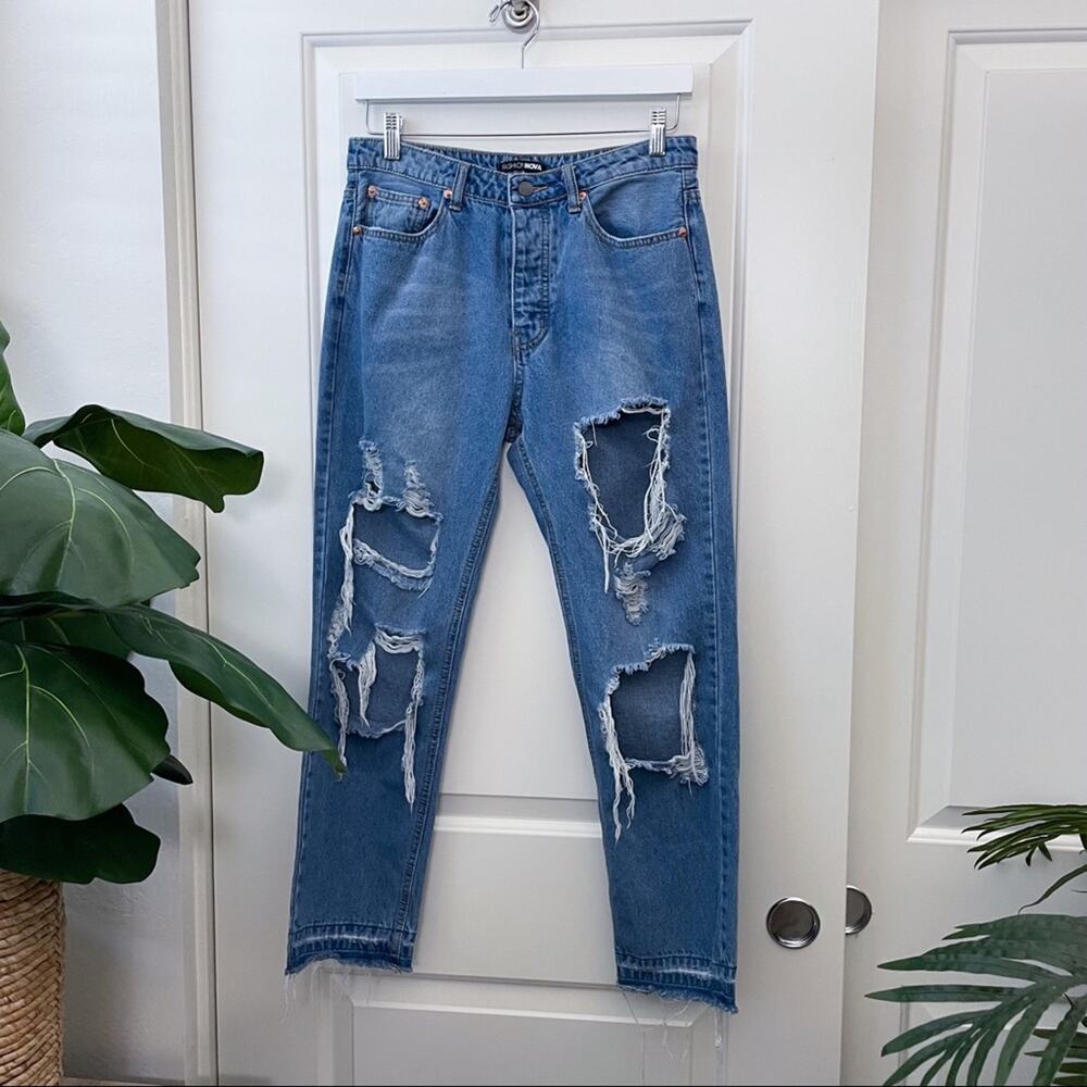 Fashion Nova Distressed Mom Jeans